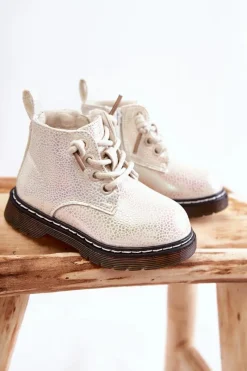 Online Dziecięce Ocieplane Botki Na Suwak Białe Betsy Dzieci Dziewczęce