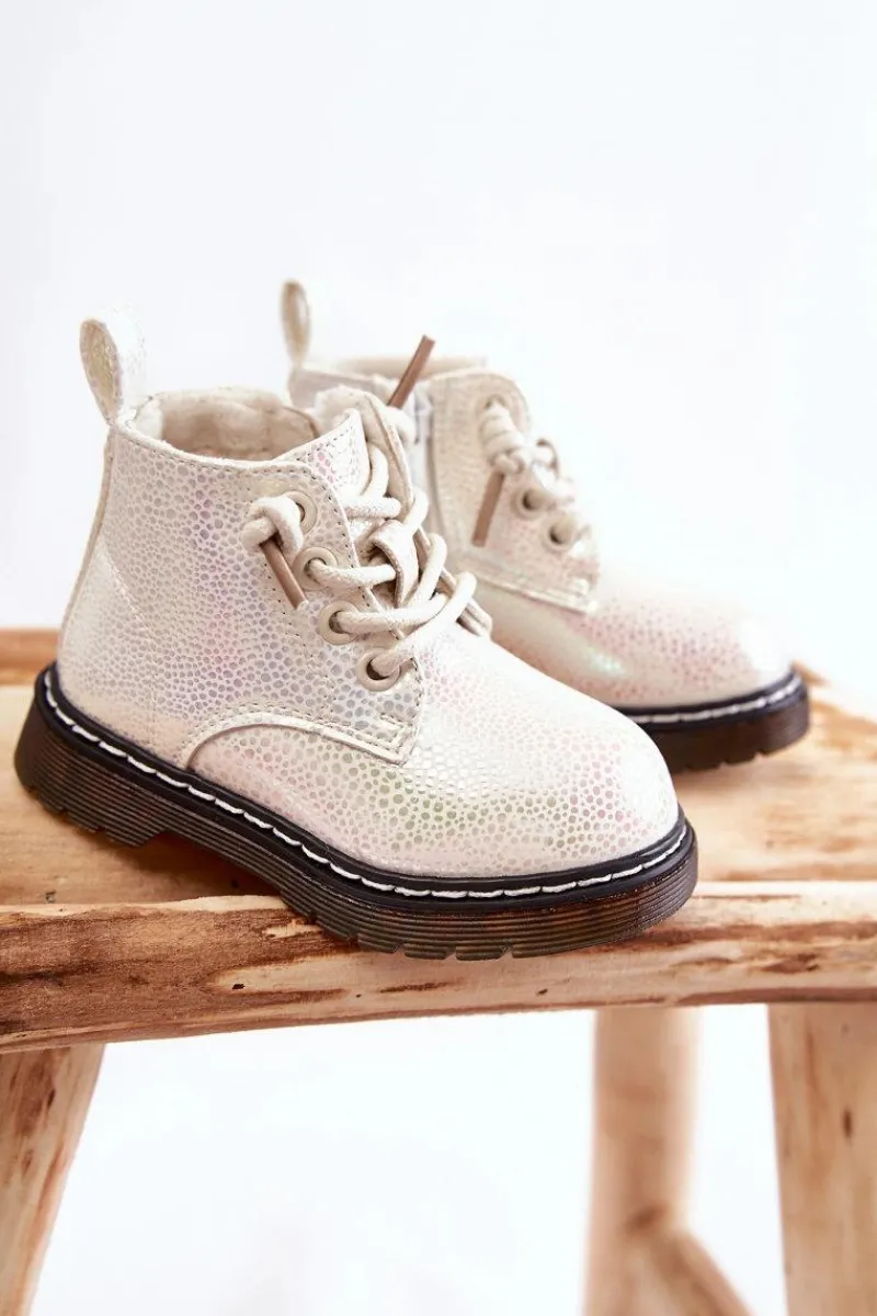 Online Dziecięce Ocieplane Botki Na Suwak Białe Betsy Dzieci Dziewczęce