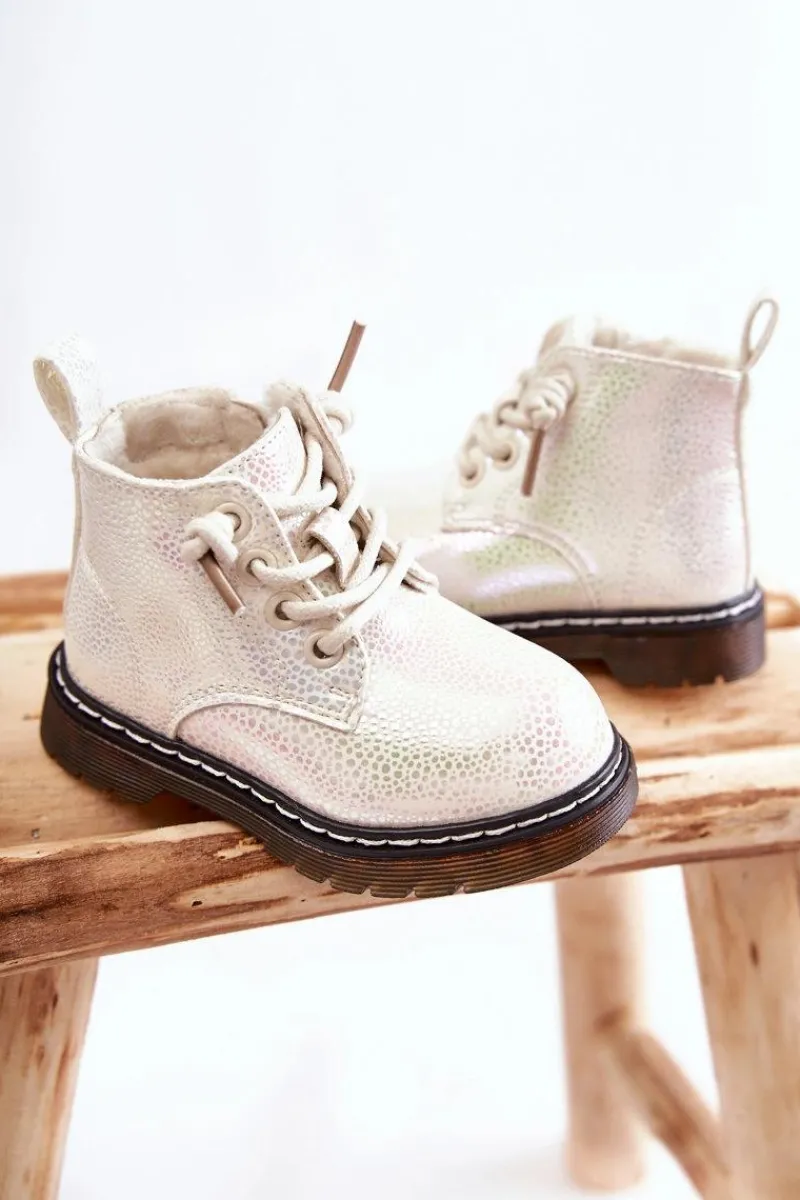 Online Dziecięce Ocieplane Botki Na Suwak Białe Betsy Dzieci Dziewczęce