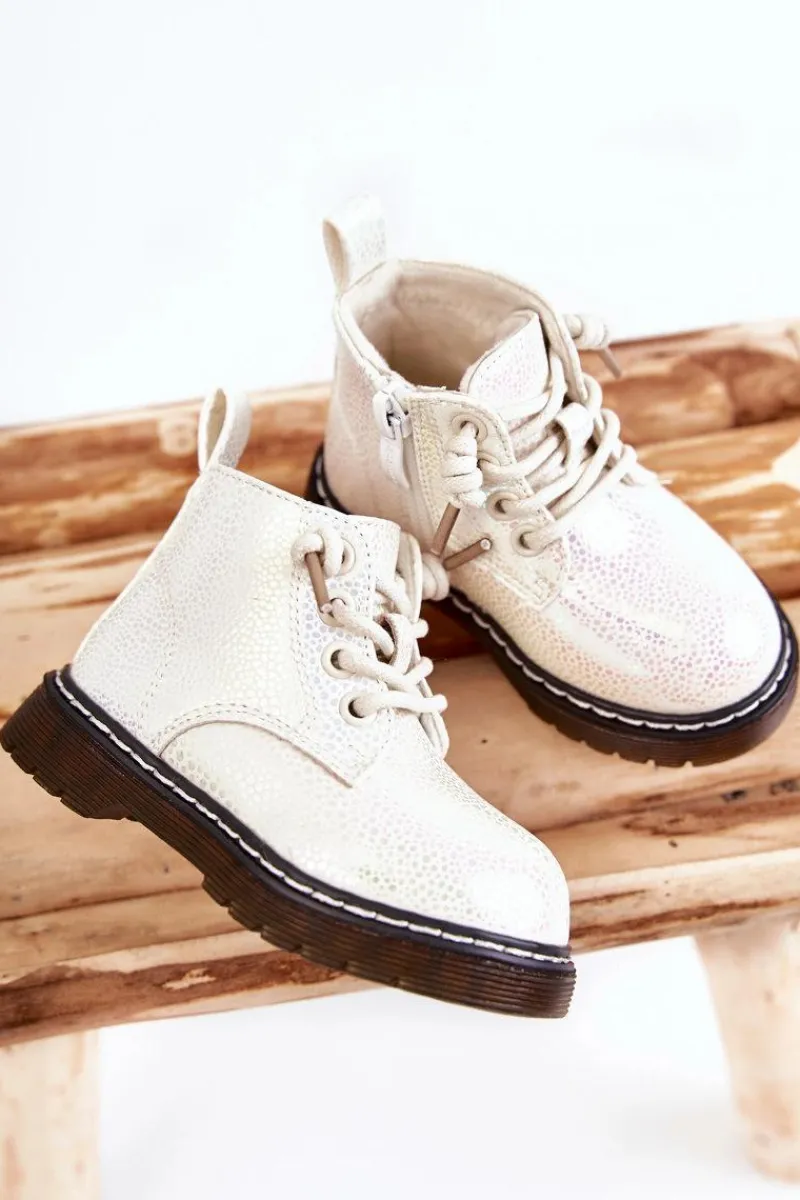 Online Dziecięce Ocieplane Botki Na Suwak Białe Betsy Dzieci Dziewczęce