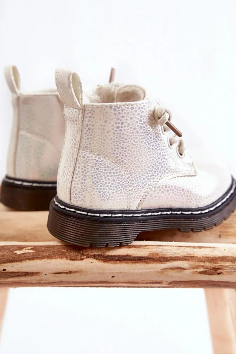 Online Dziecięce Ocieplane Botki Na Suwak Białe Betsy Dzieci Dziewczęce