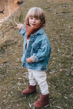 Hot Dziecięce Ocieplane Botki Śniegowce Brązowe Gooby Dzieci Dziewczęce|Chłopięce