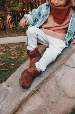 Hot Dziecięce Ocieplane Botki Śniegowce Brązowe Gooby Dzieci Dziewczęce|Chłopięce