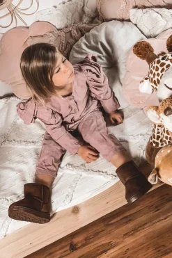 Hot Dziecięce Ocieplane Botki Śniegowce Brązowe Gooby Dzieci Dziewczęce|Chłopięce