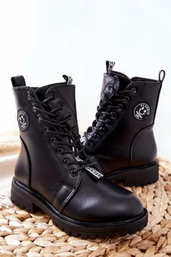 Hot Evento Dziecięce Ocieplane Botki Workery Czarne Rosalie