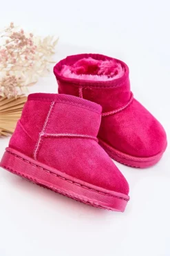 Dziecięce Ocieplane Botki Śniegowce Fuksja Gooby Dzieci Dziewczęce|Chłopięce