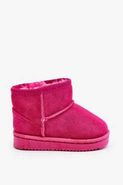 Dziecięce Ocieplane Botki Śniegowce Fuksja Gooby Dzieci Dziewczęce|Chłopięce