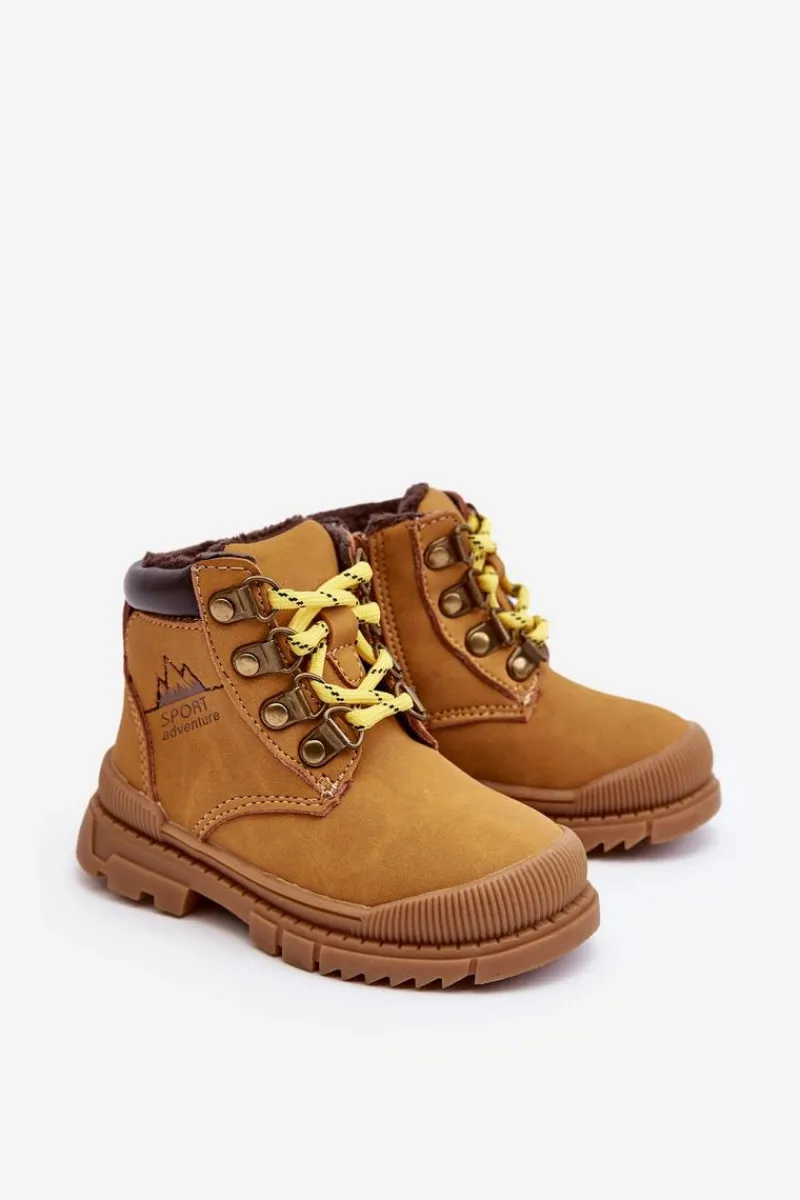 Chłopięce|Dziewczęce>Evento Dziecięce Ocieplane Botki Trapery Camel Walter Brązowy