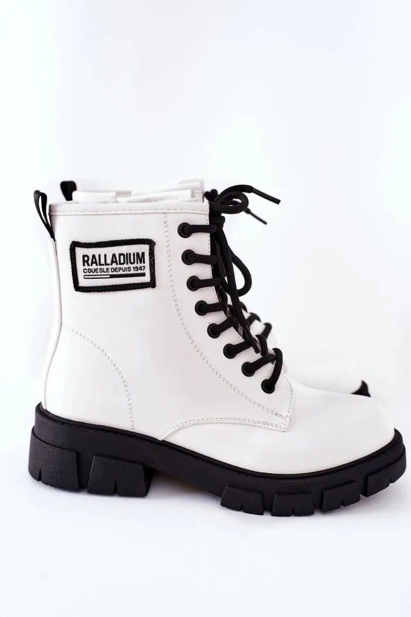 Discount Damskie buty S.Barski Dziecięce Ocieplane Botki Białe Fincastle