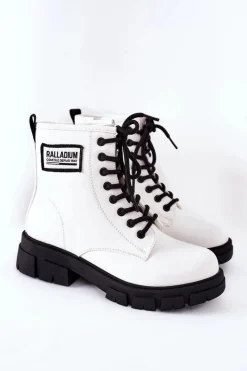 Discount Damskie buty S.Barski Dziecięce Ocieplane Botki Białe Fincastle