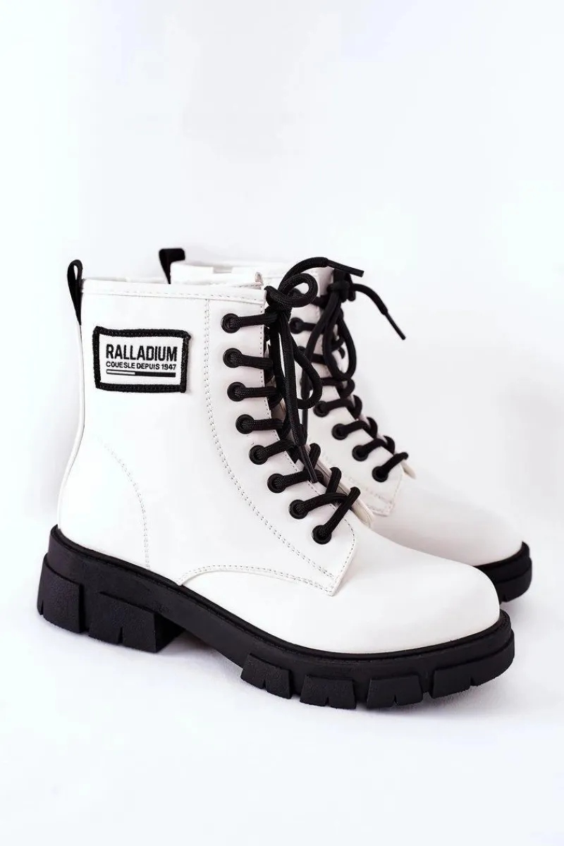 Discount Damskie buty S.Barski Dziecięce Ocieplane Botki Białe Fincastle