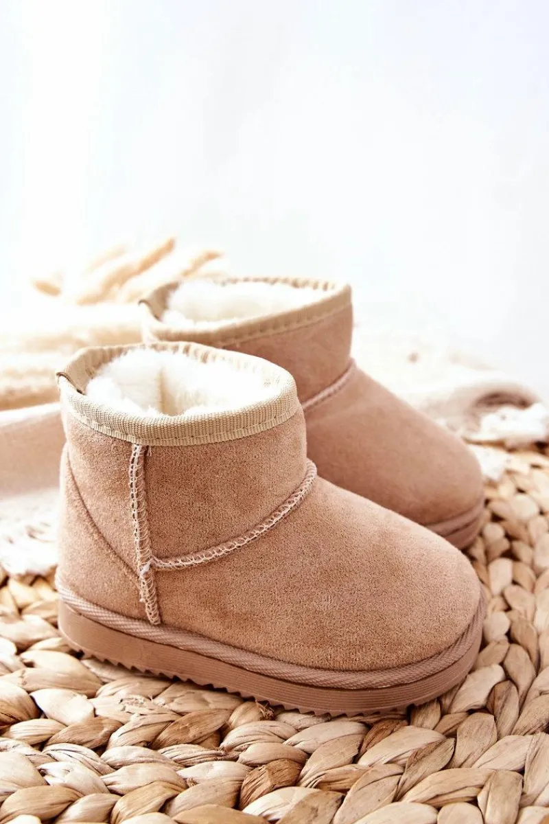 Sale Boto Dziecięce Ocieplane Botki Śniegowce Beżowe Gooby Beżowy