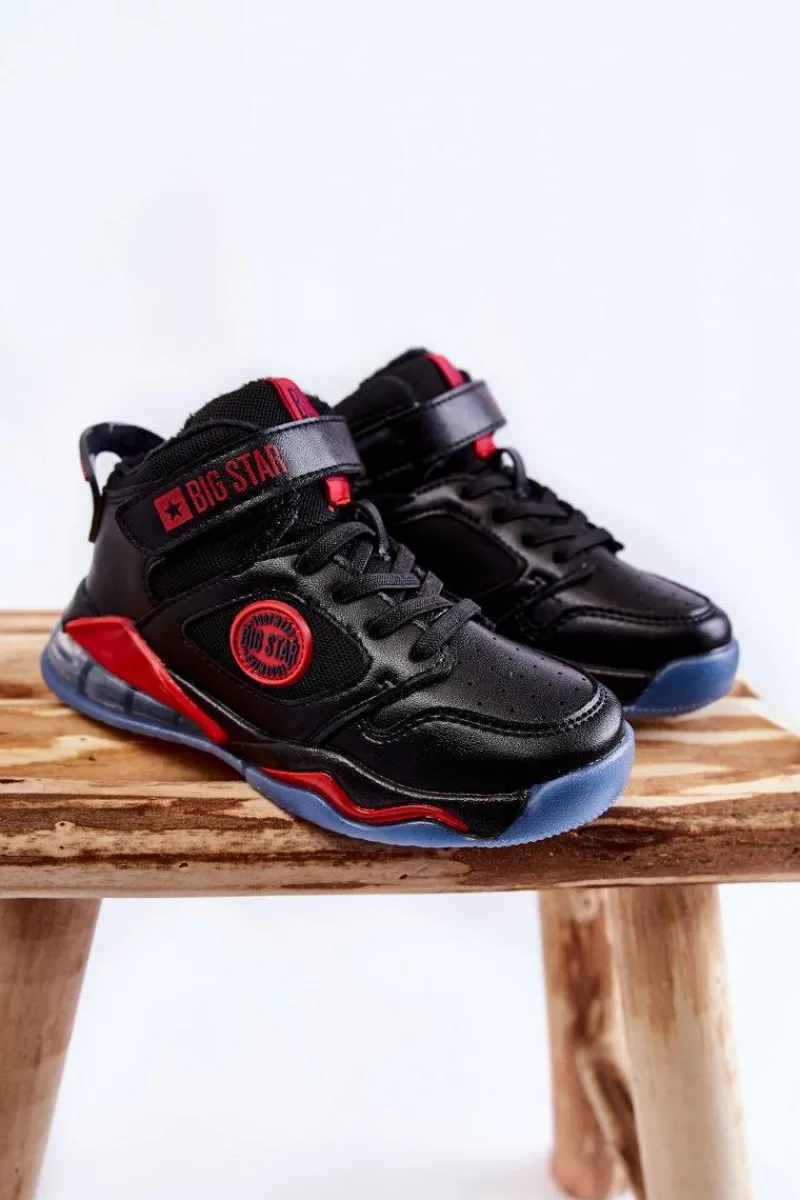 Best Big Star Shoes Dziecięce Ocieplane Buty Sportowe Big Star KK374095 Czarne