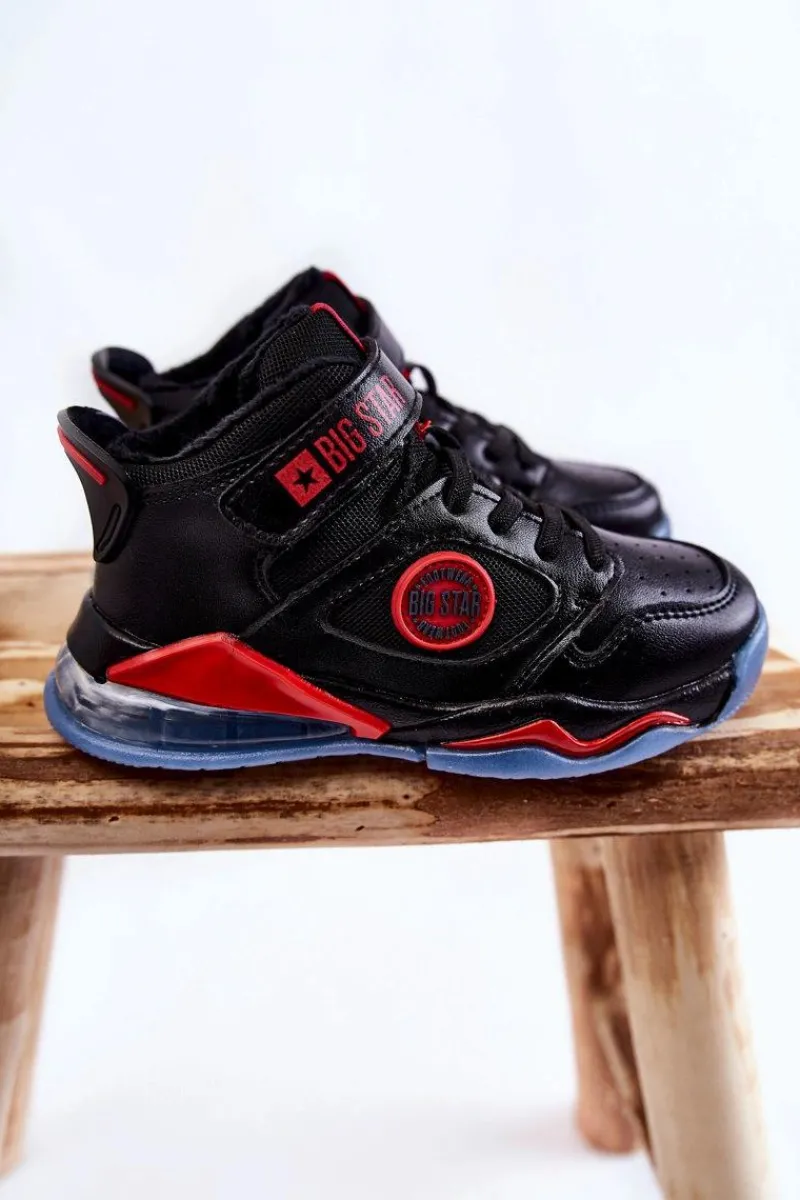 Best Big Star Shoes Dziecięce Ocieplane Buty Sportowe Big Star KK374095 Czarne