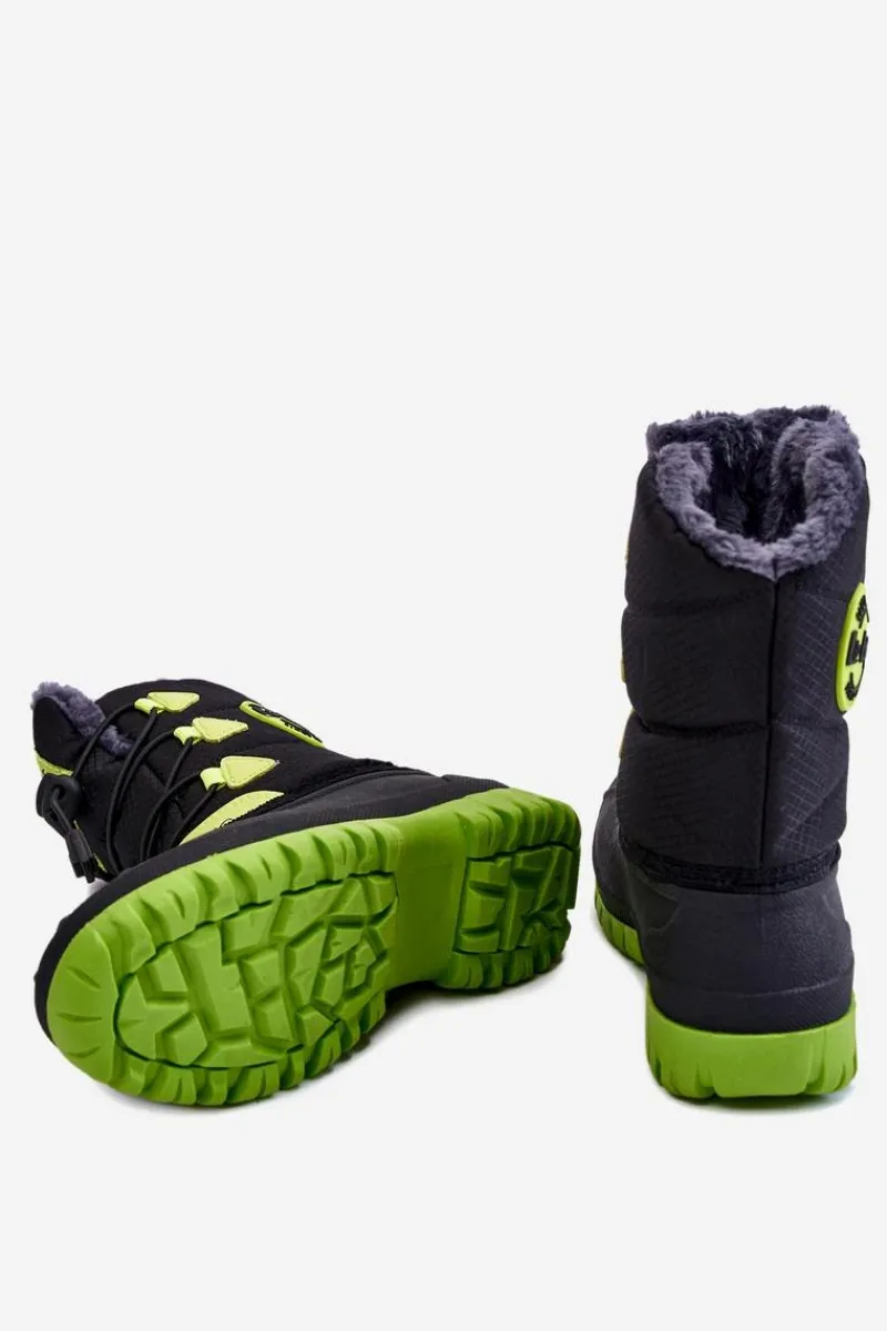 Sale Lee Cooper Dziecięce Ocieplane Śniegowce LCJ-21-44-0519 Czarne