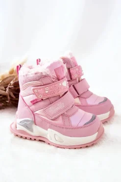 Sale Dziecięce Ocieplane Śniegowce Różowe Chilly Dzieci Dziewczęce|Dziewczęce