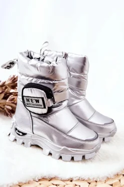 New Dziecięce Ocieplane Śniegowce Z Nerką Srebrne Nereyda Dzieci Dziewczęce