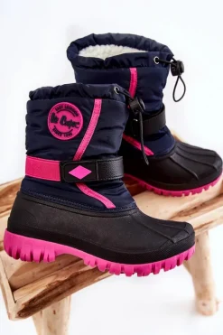 Dziewczęce></noscript>Lee Cooper Dziecięce Ocieplane Śniegowce LCJ-21-44-0522 Fuksja