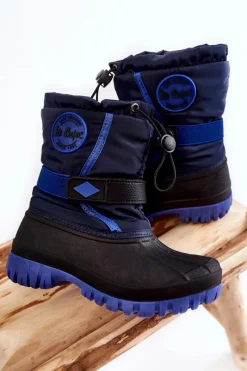 Sale Lee Cooper Dziecięce Ocieplane Śniegowce LCJ-21-44-0522 Granatowe