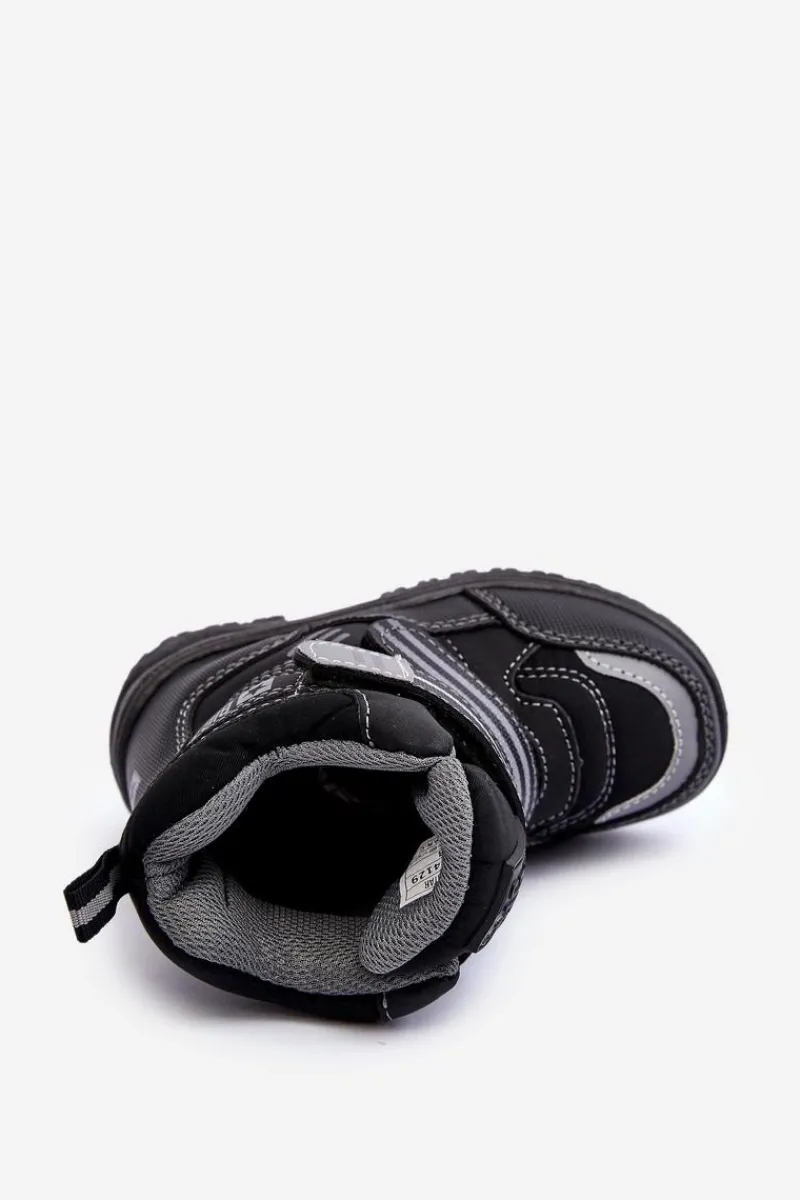 Chłopięce|Dziewczęce>Big Star Shoes Dziecięce Ocieplane Śniegowce Na Rzepy Czarne Big Star MM374129