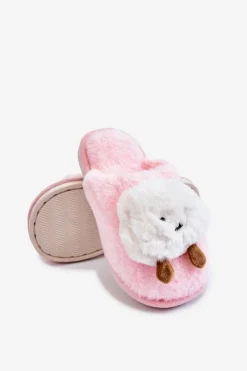 Boto Dziecięce Ocieplane Papcie Z Futerkiem Różowe Rubee