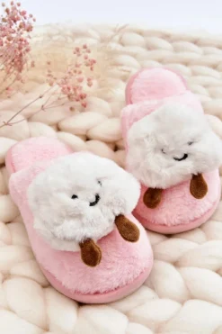 Boto Dziecięce Ocieplane Papcie Z Futerkiem Różowe Rubee