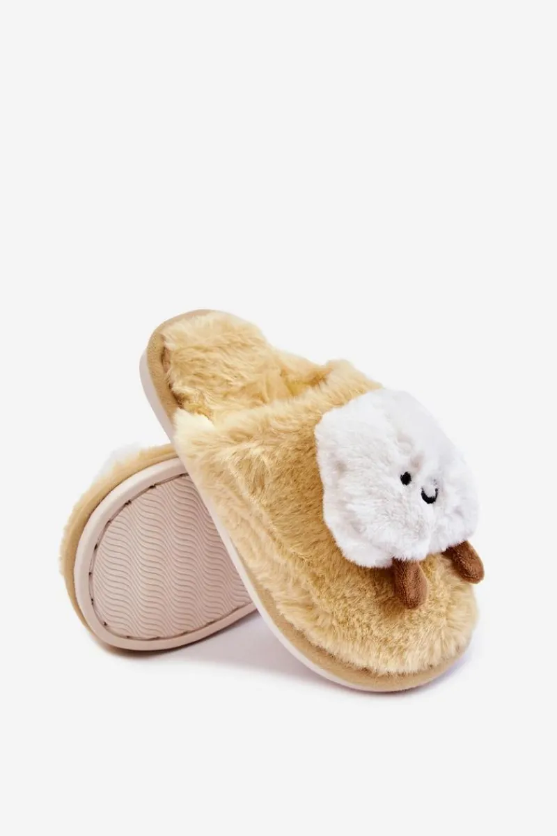 Dziewczęce>Boto Dziecięce Ocieplane Papcie Z Futerkiem Żólte Rubee