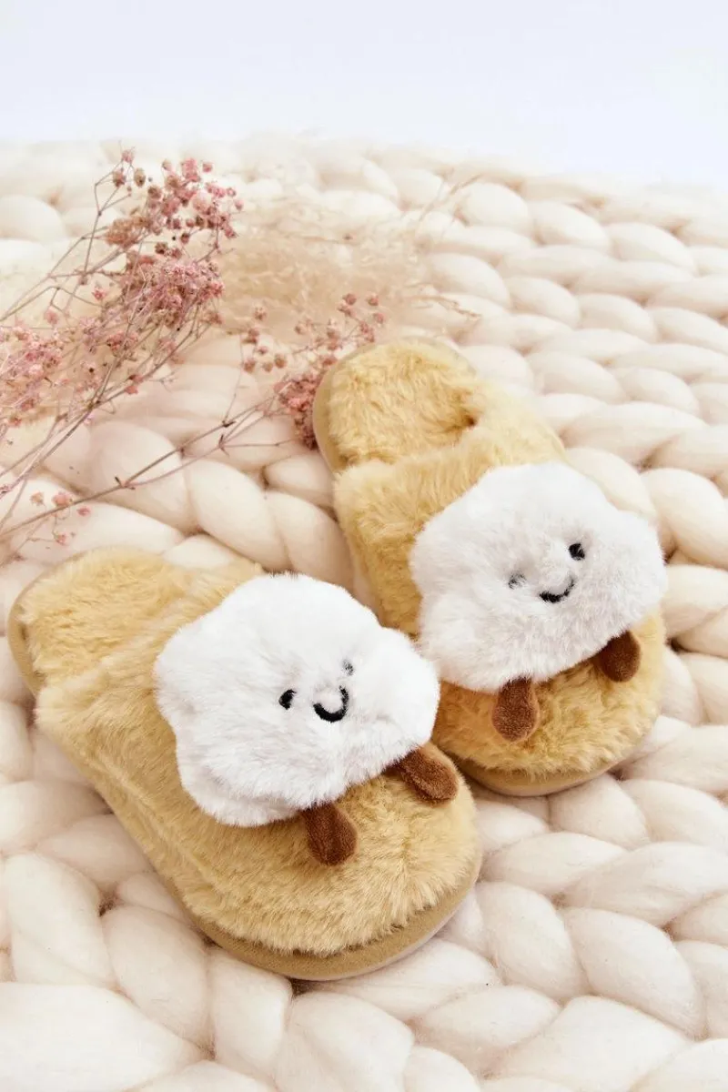 Dziewczęce>Boto Dziecięce Ocieplane Papcie Z Futerkiem Żólte Rubee