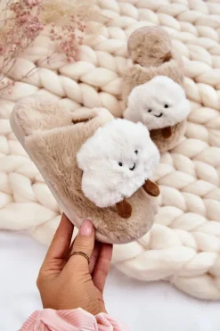 Hot Boto Dziecięce Ocieplane Papcie Z Futerkiem Beżowe Rubee