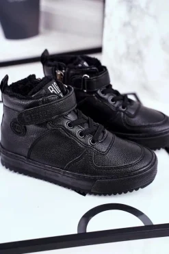 Chłopięce|Dziewczęce>Big Star Shoes Dziecięce Ocieplane Sportowe Buty Big Star GG374040 Czarne Czarny