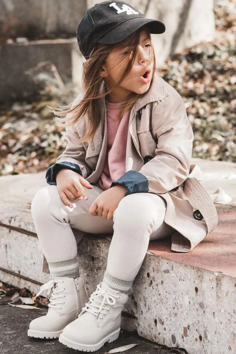 New Dziecięce Ocieplane Trapery Botki Jasnobeżowe Dexter Dzieci Chłopięce|Dziewczęce