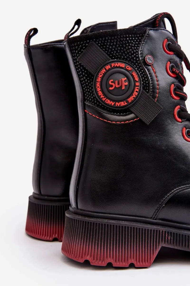 New Evento Dziecięce Ocieplane Trapery Botki Czarne Askya