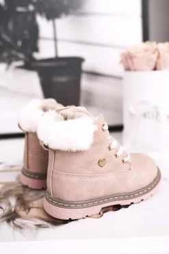 Online Dziecięce Ocieplane Trapery Botki Różowe Maestro Dzieci Dziewczęce