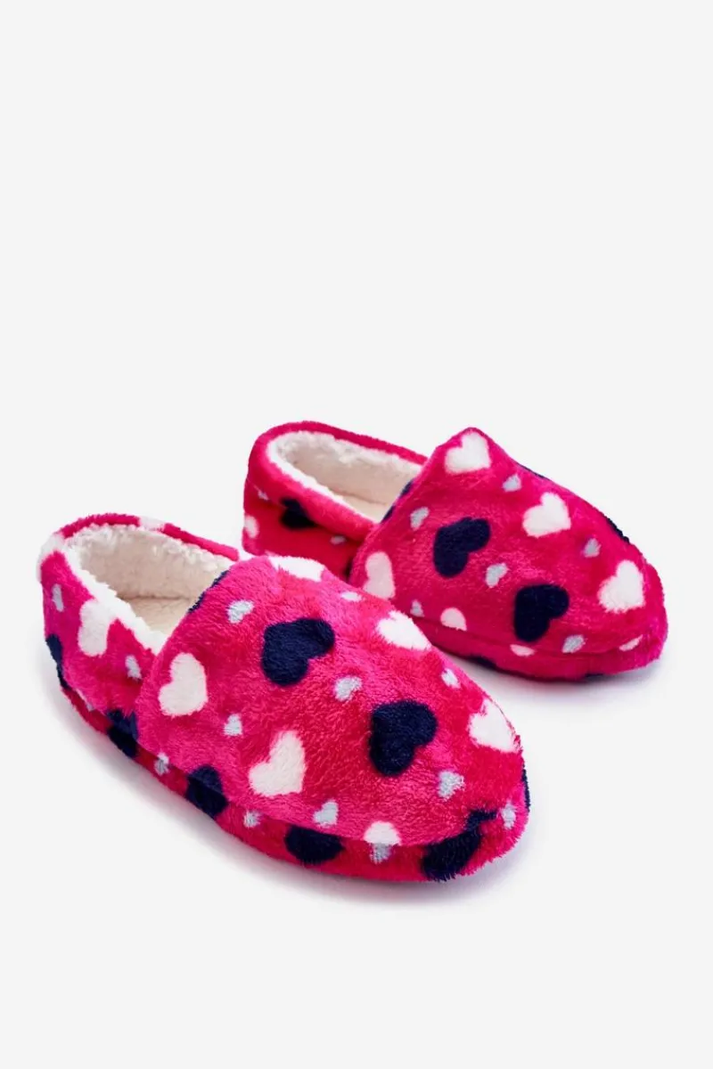 Sale Boto Dziecięce Ocieplane Wsuwane Papcie W Serca Fuksja Meyra