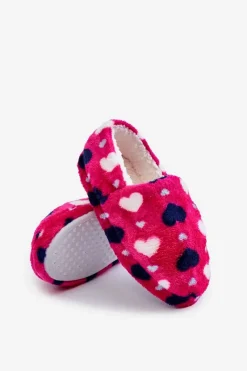 Sale Boto Dziecięce Ocieplane Wsuwane Papcie W Serca Fuksja Meyra