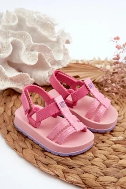 Dziewczęce>ZAXY Dziecięce Pachnące Sandałki Na Rzep LL385027 Różowe Różowy