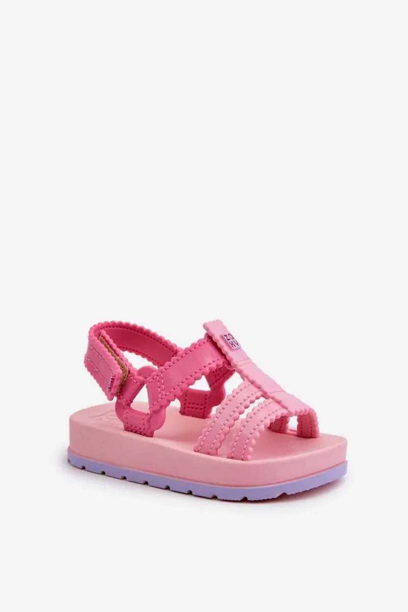 Dziewczęce>ZAXY Dziecięce Pachnące Sandałki Na Rzep LL385027 Różowe Różowy