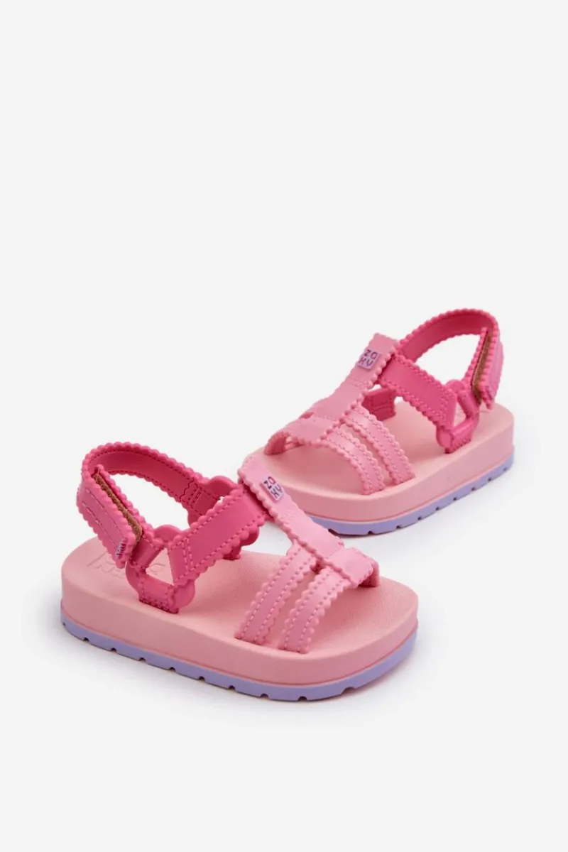 Dziewczęce>ZAXY Dziecięce Pachnące Sandałki Na Rzep LL385027 Różowe Różowy