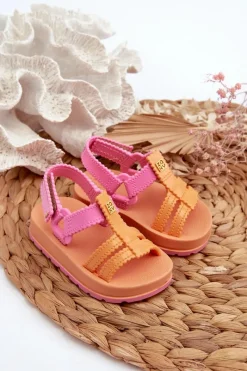 New ZAXY Dziecięce Pachnące Sandałki Na Rzep LL385026 Pomarańczowe Pomarańczowy