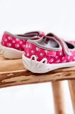 Dziewczęce|Balerinki Dziecięce></noscript>BEFADO Dziecięce Papcie Baleriny Z Kokardą 114X477 Różowe