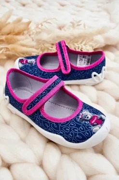 Best Dziecięce Papcie Baleriny Miś 114X505 Granatowe Dzieci Dziewczęce|Balerinki Dziecięce