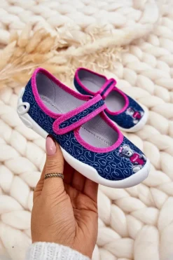 Best Dziecięce Papcie Baleriny Miś 114X505 Granatowe Dzieci Dziewczęce|Balerinki Dziecięce