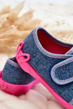 New BEFADO Dziecięce Papcie Jednorożec 122X016 Niebiesko-Różowe