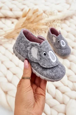 Online BEFADO Dziecięce Papcie Koala 620P001 Szare