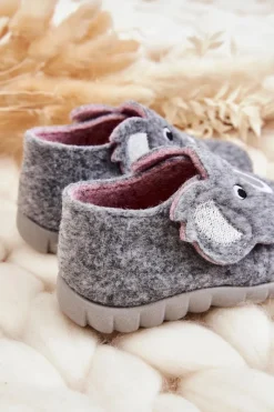 Online BEFADO Dziecięce Papcie Koala 620P001 Szare