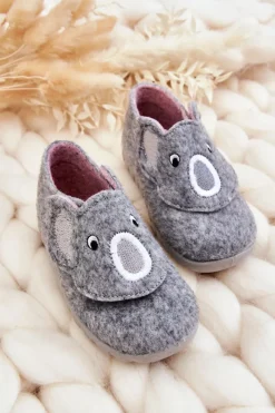 Online BEFADO Dziecięce Papcie Koala 620P001 Szare