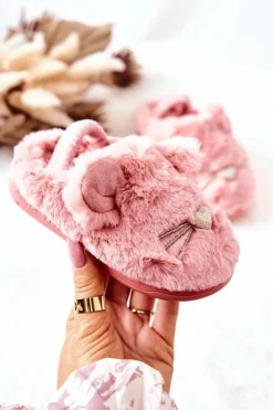 Best Boto Dziecięce Papcie Kotki Z Uszami Różowe Tammy