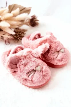 Best Boto Dziecięce Papcie Kotki Z Uszami Różowe Tammy