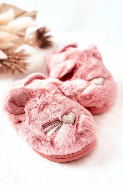 Best Boto Dziecięce Papcie Kotki Z Uszami Różowe Tammy