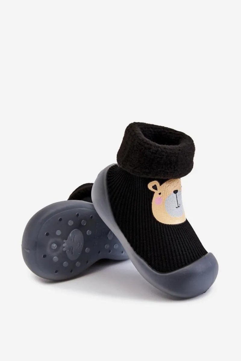 Chłopięce|Dziewczęce>BEFADO Dziecięce Papcie Niechodki 002P023 Czarne